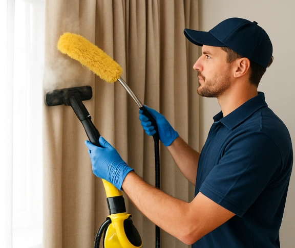 Trusted blind cleaning technician Matty Curtain Cleaning holmview QLD